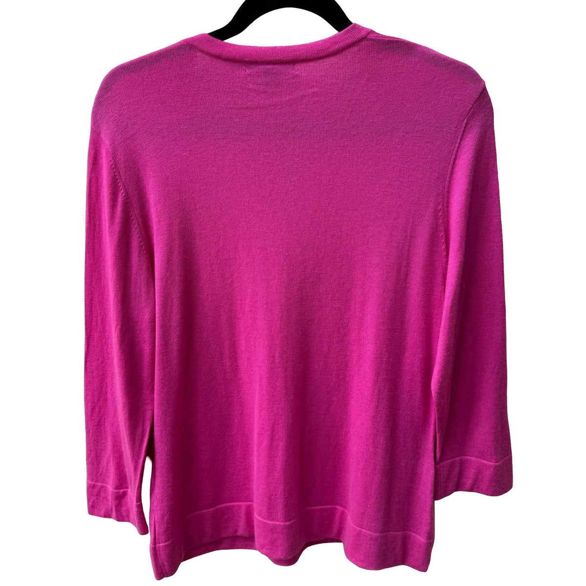Lands End 100% Cashmere Barbiecore Preppy Soft Girl V-Neck Sweater Womens Pink M