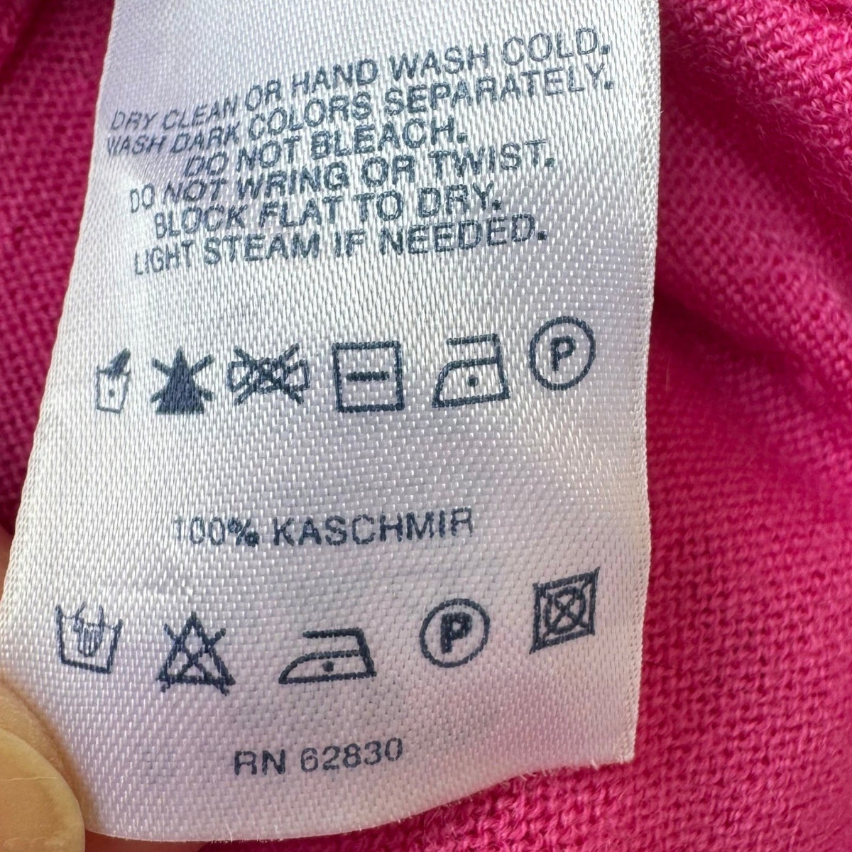 Lands End 100% Cashmere Barbiecore Preppy Soft Girl V-Neck Sweater Womens Pink M