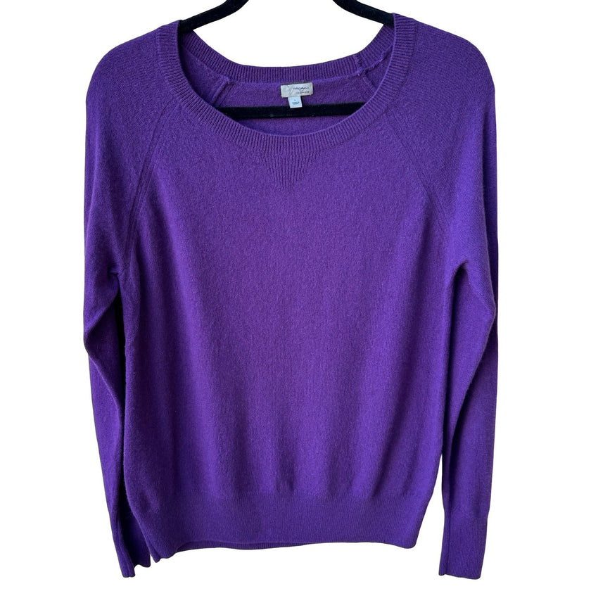 Halogen Cashmere Quiet Luxury Old Money Minimalist Preppy Cozy Sweater Purple M