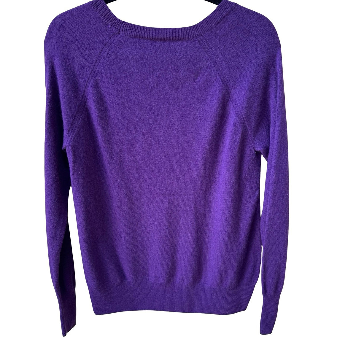 Halogen Cashmere Quiet Luxury Old Money Minimalist Preppy Cozy Sweater Purple M