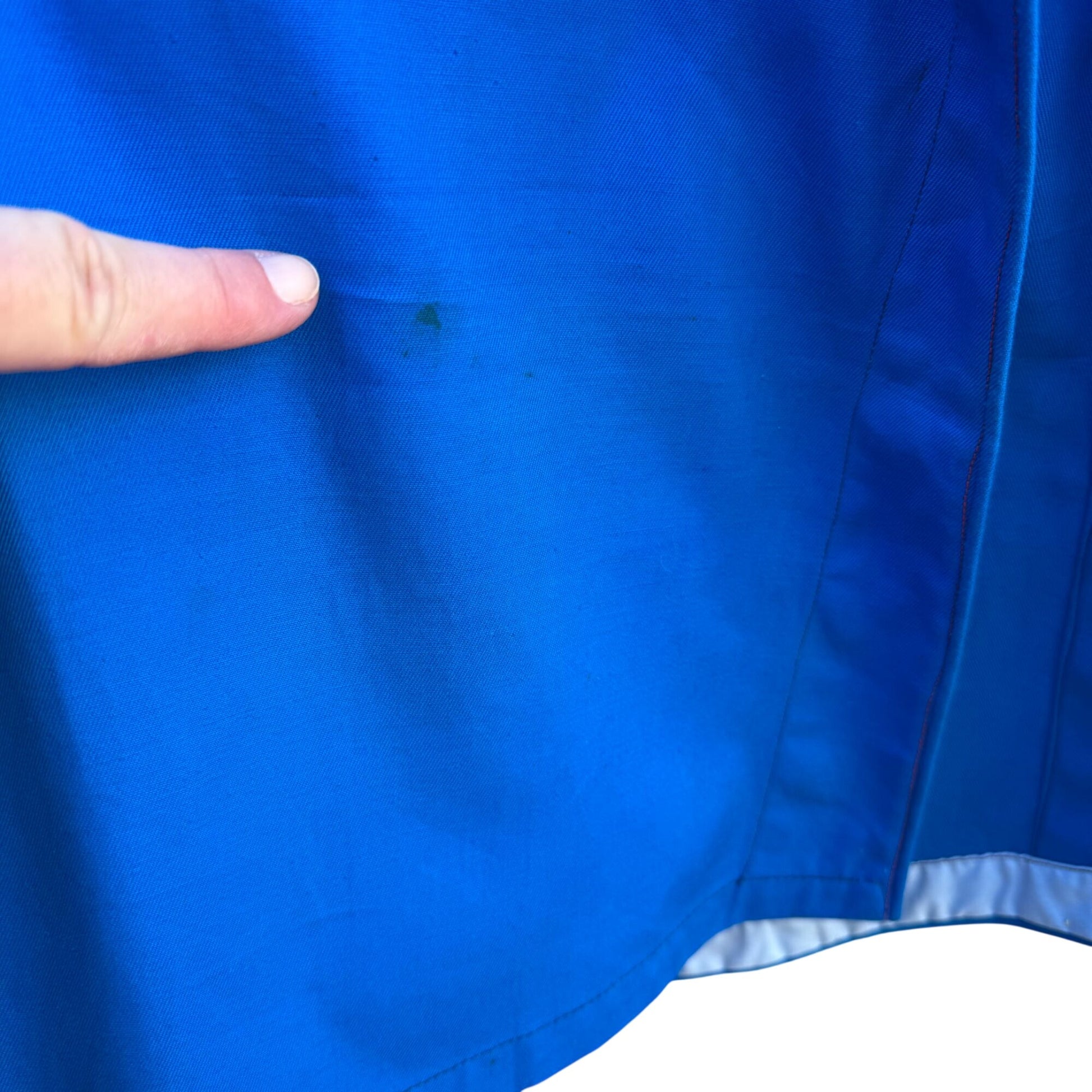 Mongolian Deel Traditional Robe Tunic Blue Red Caftan Embroidery Waist Tie Sash