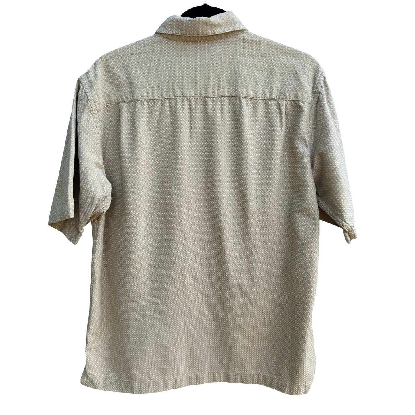 Lungarno Vintage Cabanacore Coastal Resortwear Textured Geometric Shirt Mens L