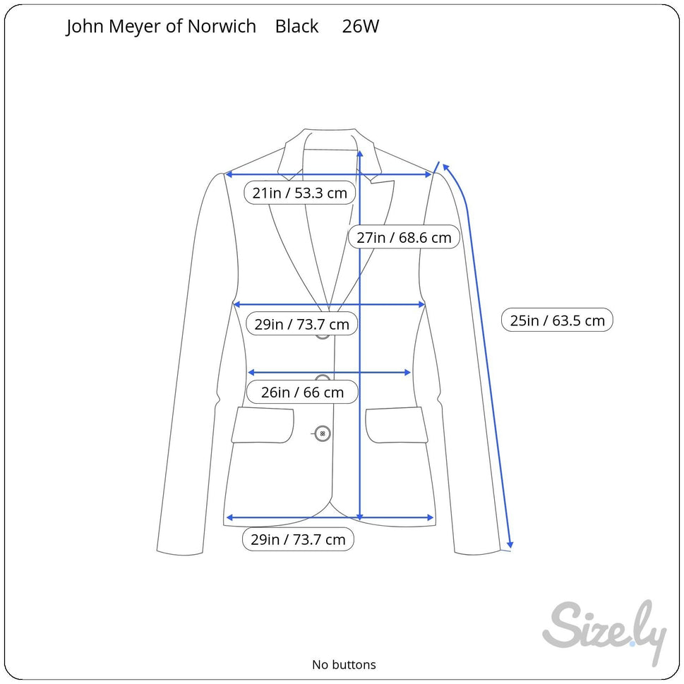John Meyer Of Norwich Womens Black Contrast Stitch Open Front Blazer Jacket 26W