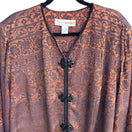 Switch Kathryn Deene New York Vintage Brocade Ornate Sequin Frog Closure Blazer Jacket 28 2 image