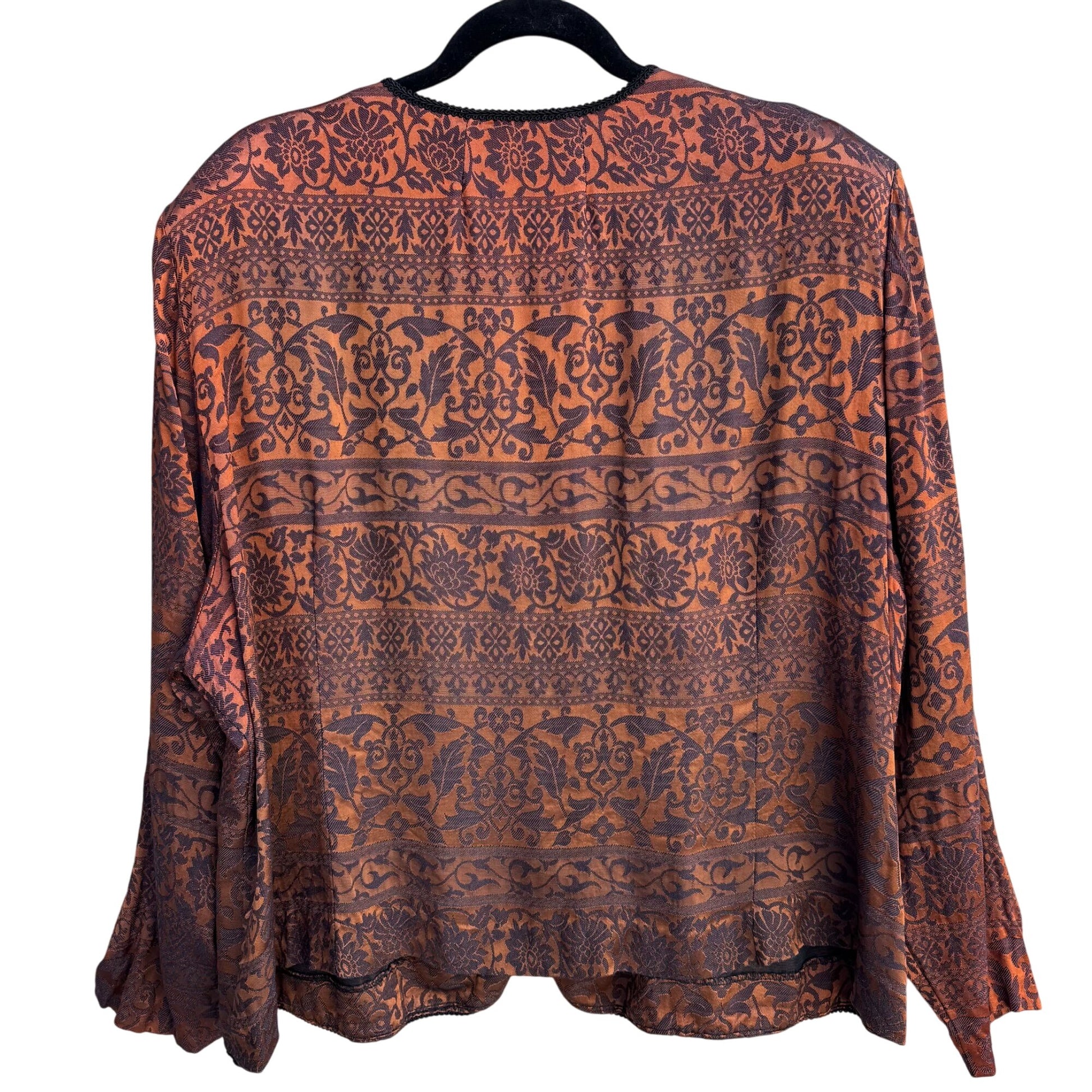 Kathryn Deene New York Vintage Brocade Ornate Sequin Frog Closure Blazer Jacket 28