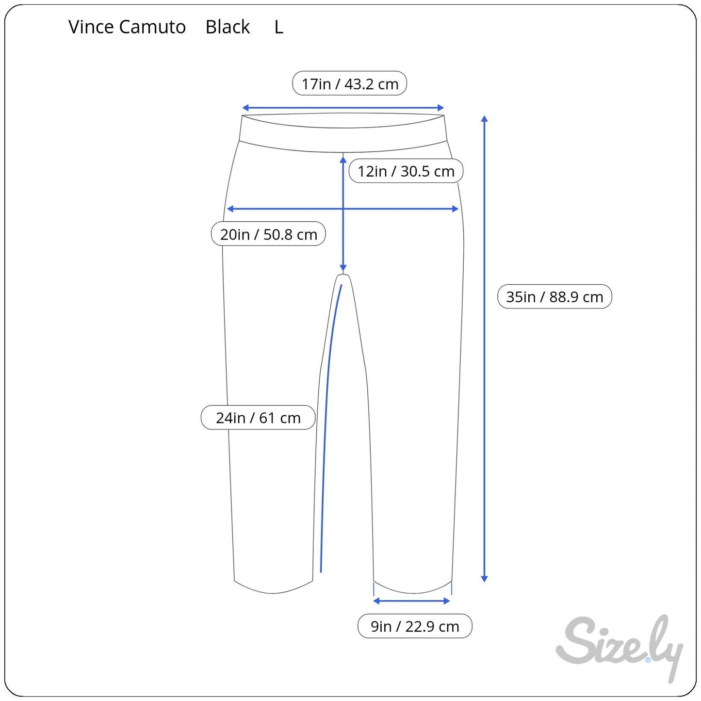 Vince Camuto Womens Black Pull-On Elastic Waist Seam Front Trousers Dress Pants