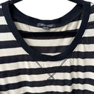 Switch Olive Olivia Parisian Nautical Edgy Striped Studded Cotton Linen Top Womens L 3 image