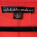 Switch United States Sweaters Minimalist Layering Open Front Pointelle Cardigan Red L 2 image