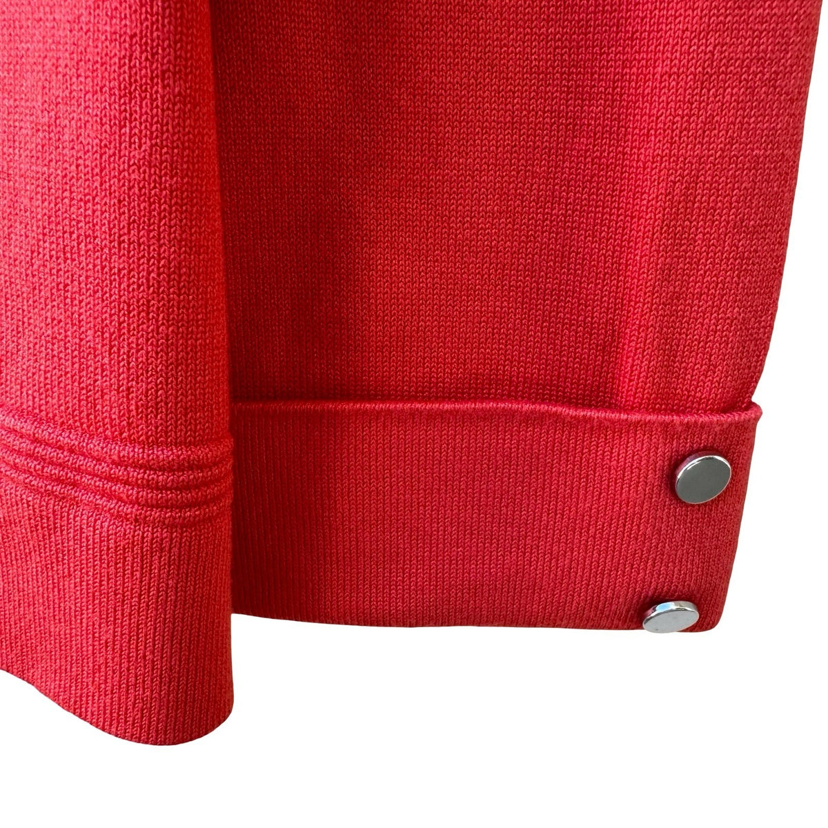 United States Sweaters Minimalist Layering Open Front Pointelle Cardigan Red L