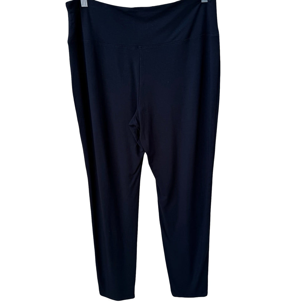 J Jill Wearever Smooth Fit Slim Leg Pants Womens Medium Black Pull On Stretch