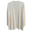 Switch Staples Vintage Womens Ribbed Polyester Blend Long Sleeve Open Front Cream Cardigan 2 image