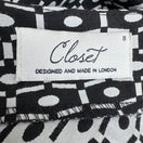 Switch Closet London Mod Preppy Geometric Print Fit Flare Party Cocktail Dress V-Back 8 2 image
