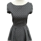 Switch Closet London Mod Preppy Geometric Print Fit Flare Party Cocktail Dress V-Back 8 3 image