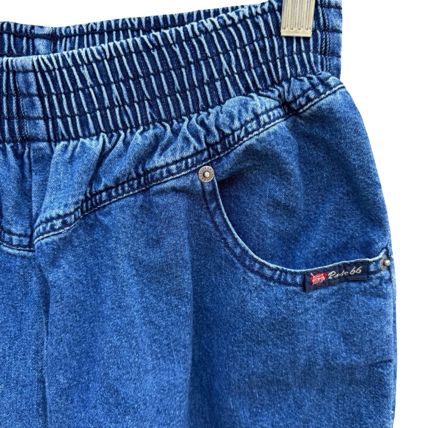 Route 66 Vintage 90s Retro High Waist Mom Pull On Jeans Tapered Leg 12 Drop Yoke