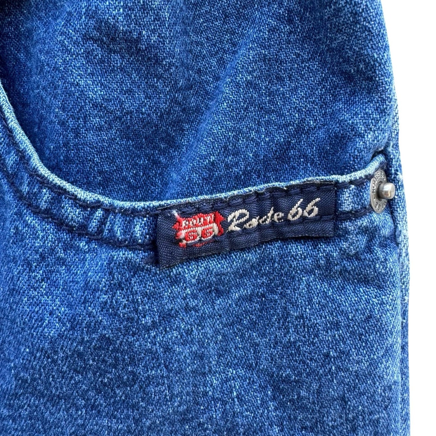 Route 66 Vintage 90s Retro High Waist Mom Pull On Jeans Tapered Leg 12 Drop Yoke