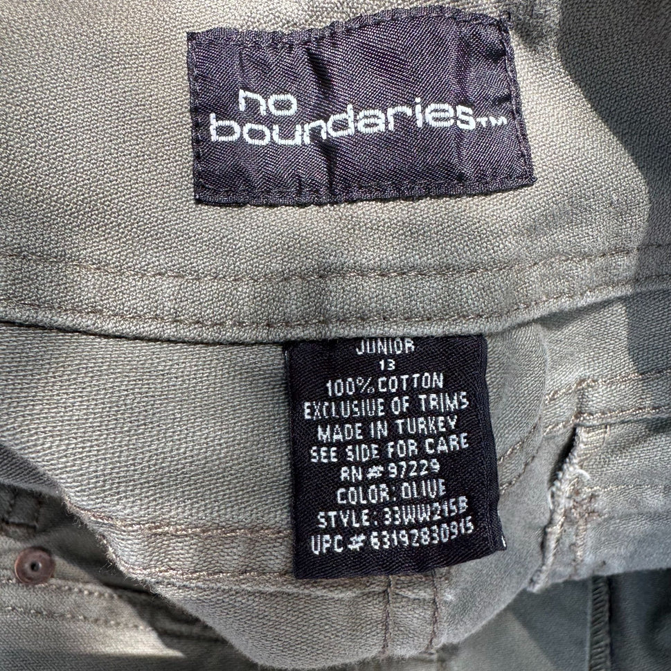 No Boundaries Vintage Y2K Womens Junior Olive Low Risk Bootcut Flare Pants 13