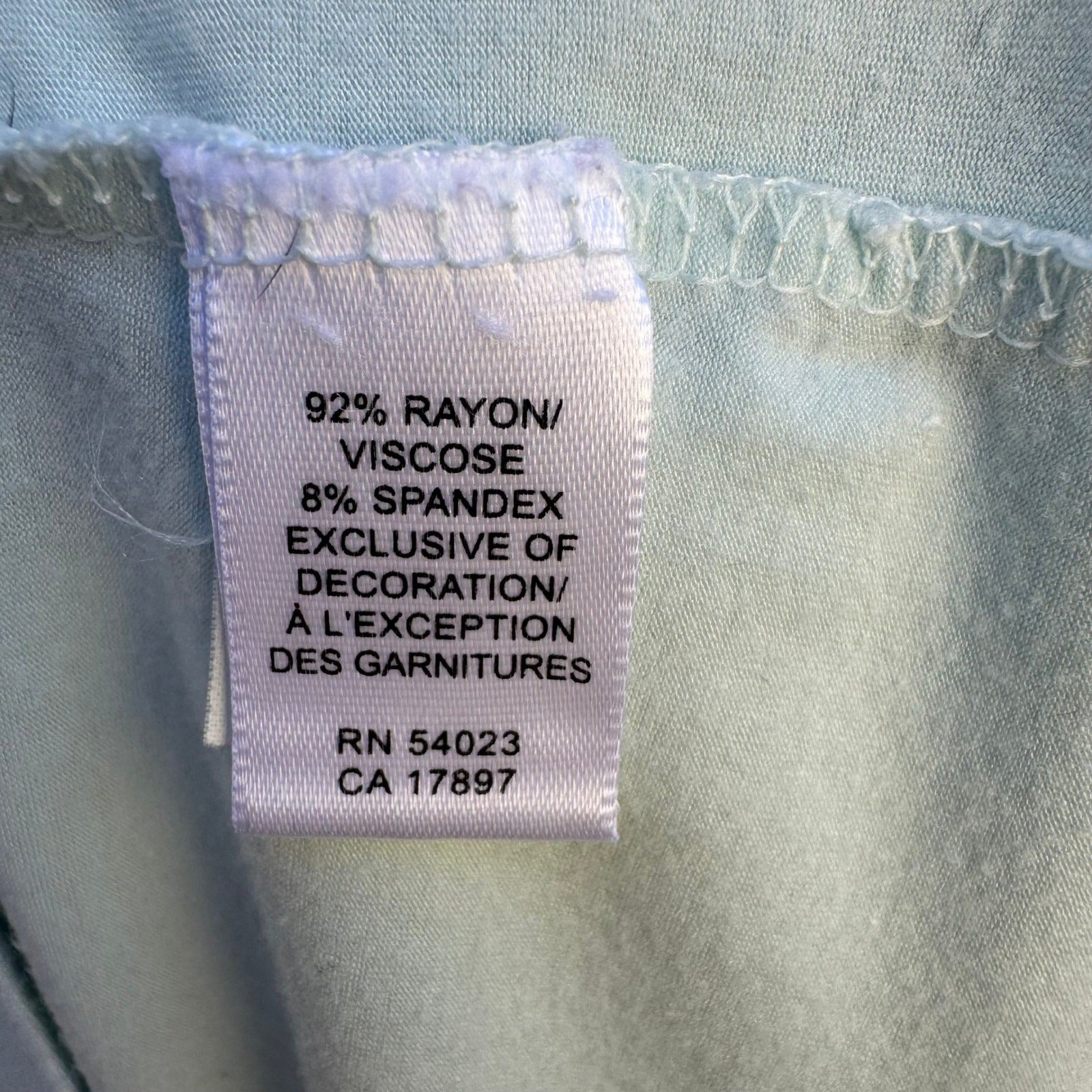 Banana Republic Womens XL Pastel Blue Boat Neck Long Sleeve Stretch Top Minimal