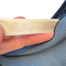 Switch Magdalena Vintage Y2K Velvet Tiered Empire Waist Navy Long Sleeve V-Neck Dress M 2 image