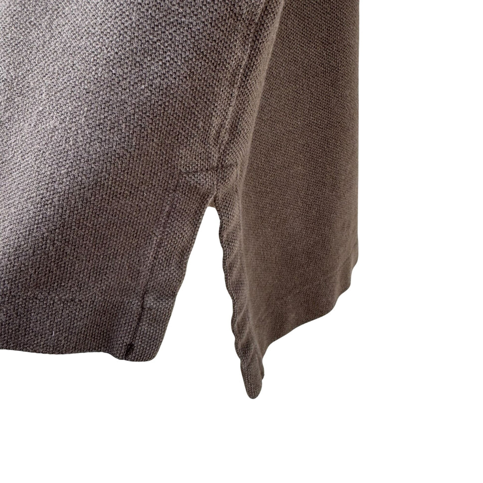 Polo By Ralph Lauren Vintage Mens Preppy Brown Cotton Short Sleeve Polo Shirt L