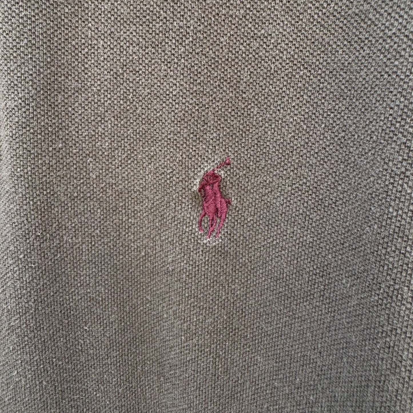 Polo By Ralph Lauren Vintage Mens Preppy Brown Cotton Short Sleeve Polo Shirt L