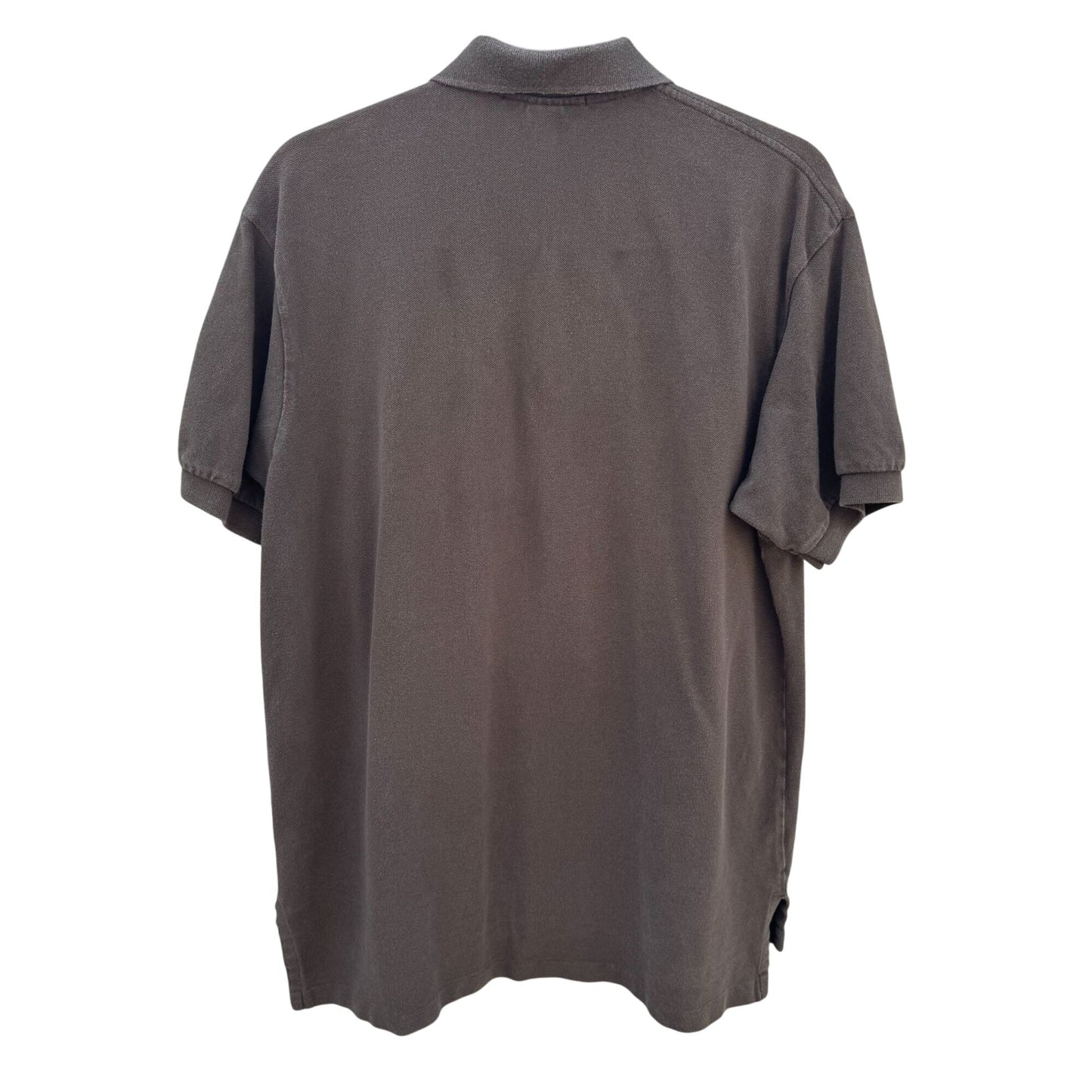 Polo By Ralph Lauren Vintage Mens Preppy Brown Cotton Short Sleeve Polo Shirt L