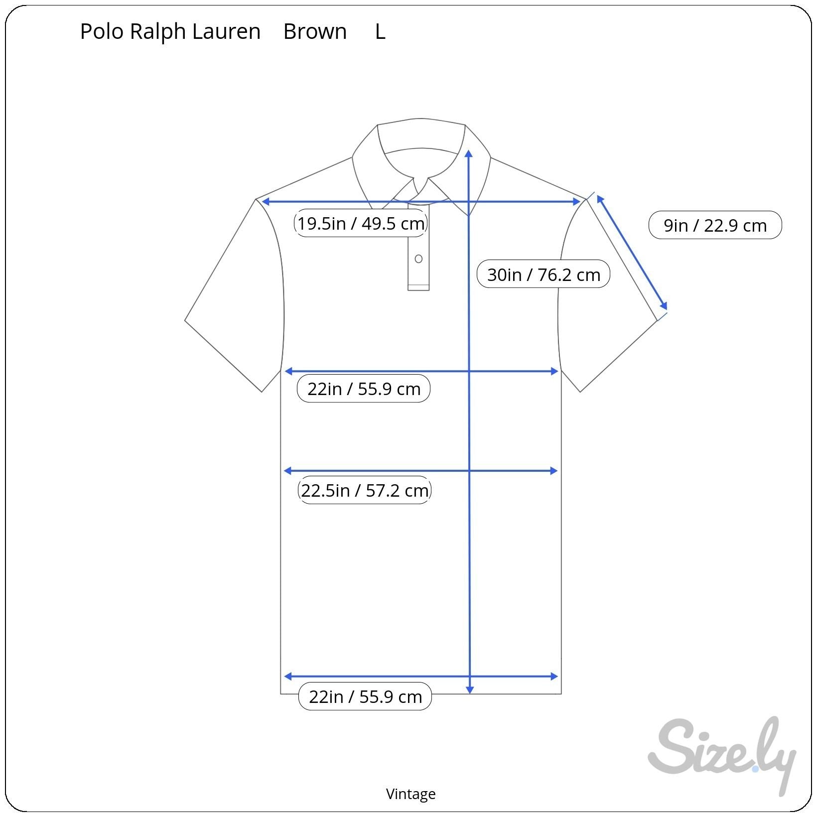 Polo By Ralph Lauren Vintage Mens Preppy Brown Cotton Short Sleeve Polo Shirt L