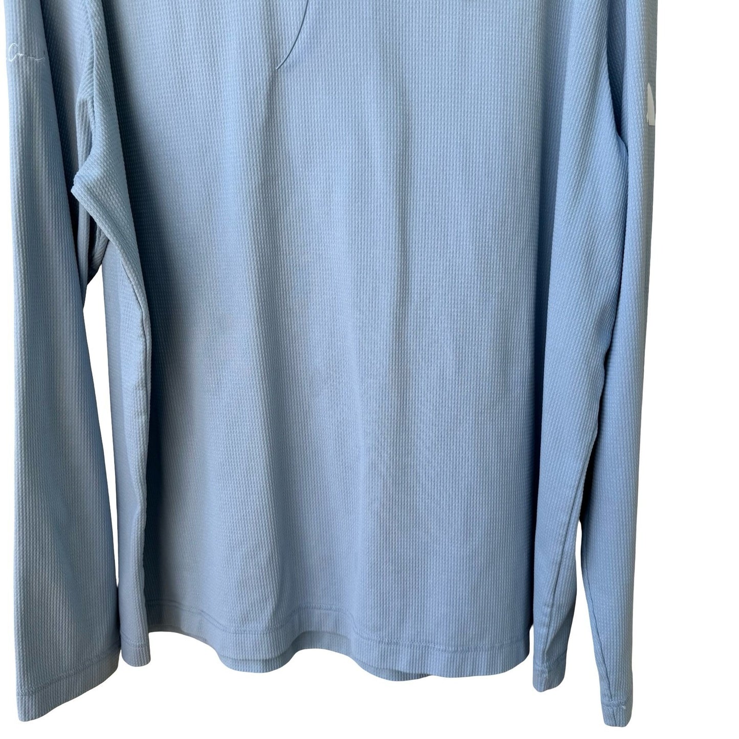 Adidas Golf Ribbed Athletic Performance Hoodie Blue Mens XL Preppy Country Club