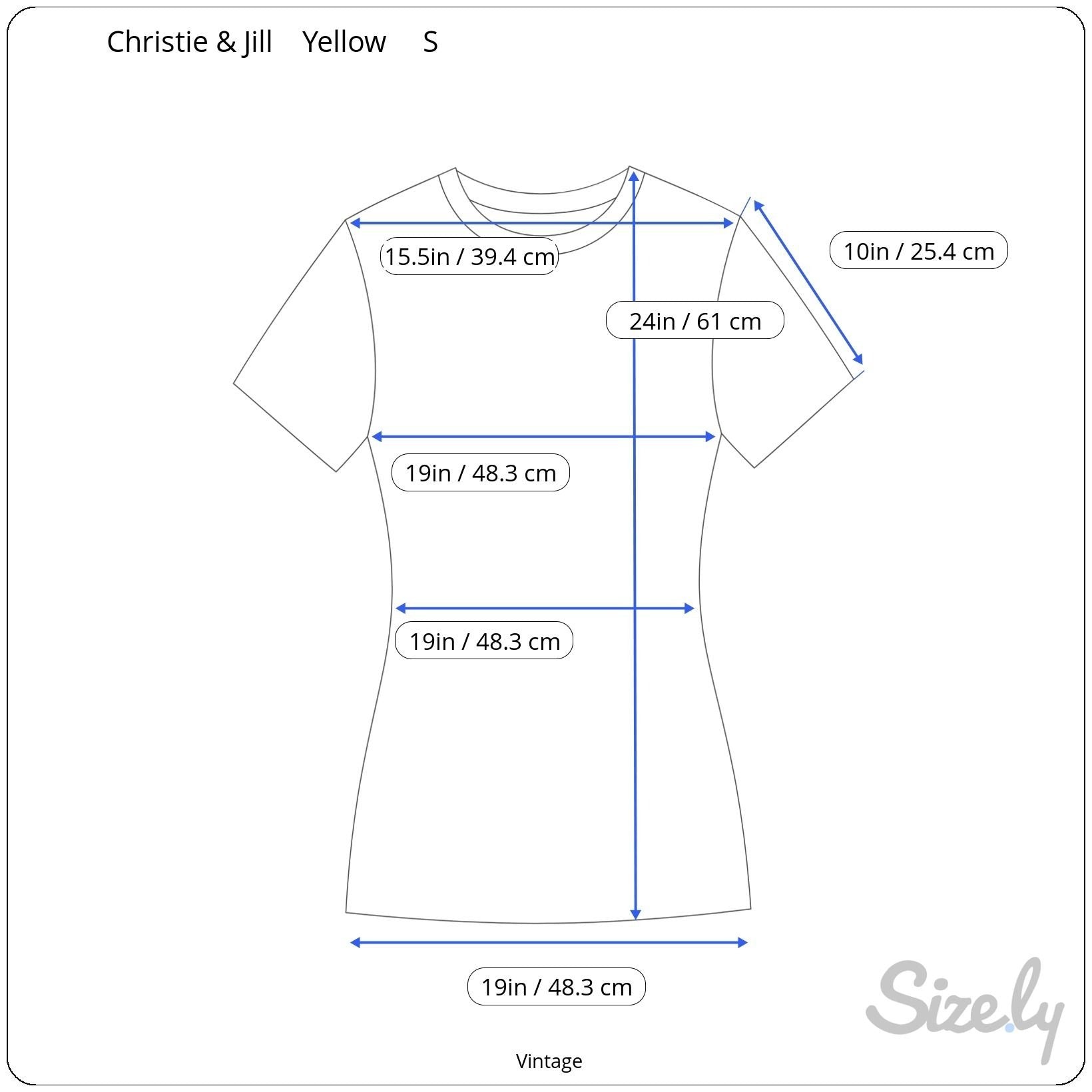 Christie & Jill Vintage Womens Yellow Pure Silk Short Sleeve Keyhole Blouse S