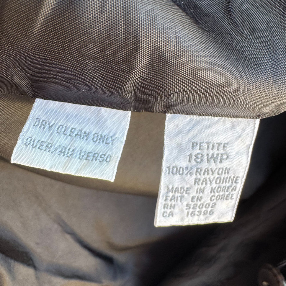 Elisabeth By Liz Claiborne Vintage Womens Black Single Button Blazer Jacket 18