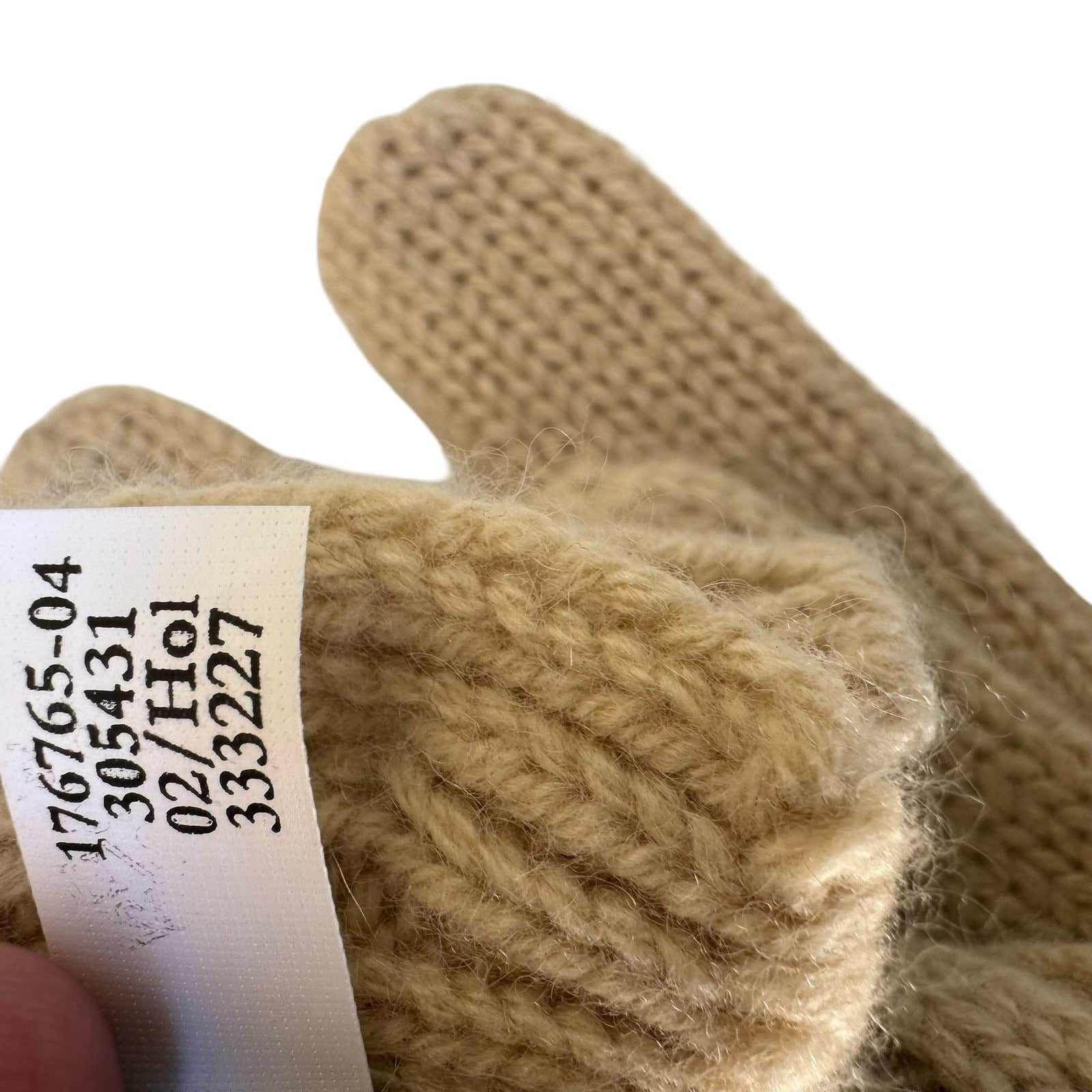 Banana Republic 100% Cashmere Gloves Tan Camel Ribbed Button Cuff Long Knit Warm