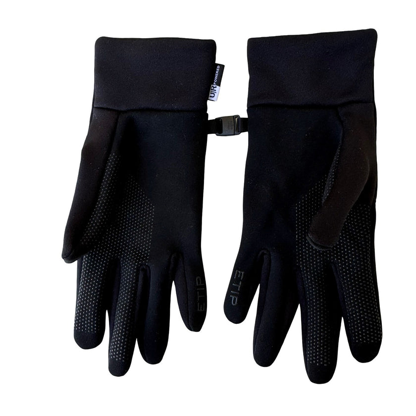 The North Face Etip Gloves Black Stretch Fleece Touchscreen U|R Powered Unisex