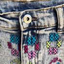 Switch Dg2 By Diane Gilman Womens Embroidered Acid Wash Stretch Denim Cutoff Shorts 8 2 image