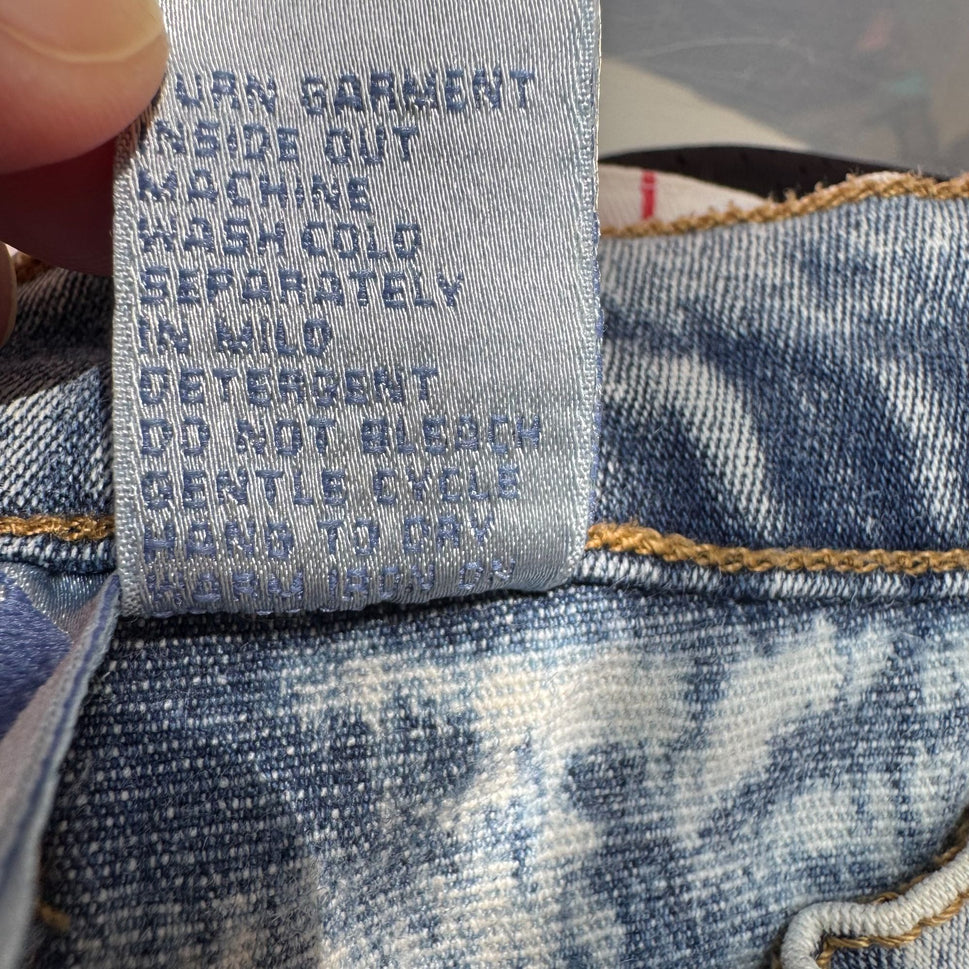 Dg2 By Diane Gilman Womens Embroidered Acid Wash Stretch Denim Cutoff Shorts 8