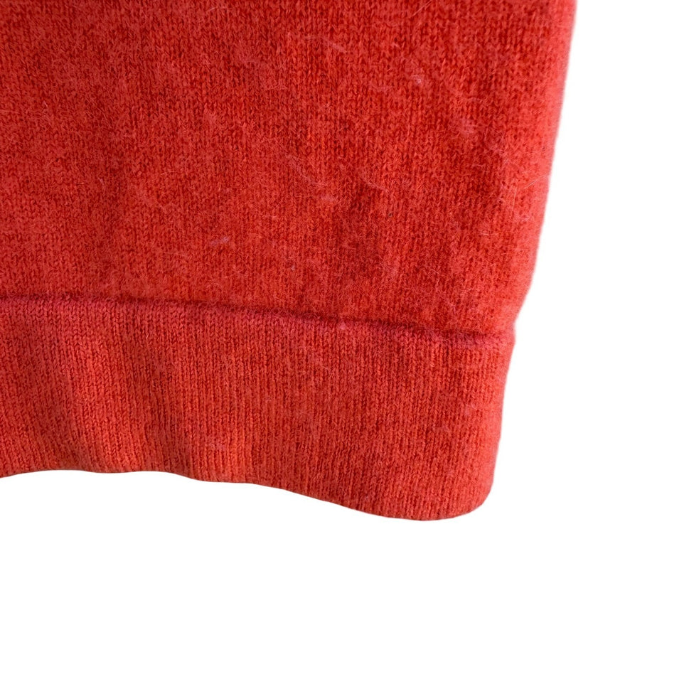 Pure Collection Cashmere Short Sleeve Orange Sweater 8 Old Money Quiet Luxury