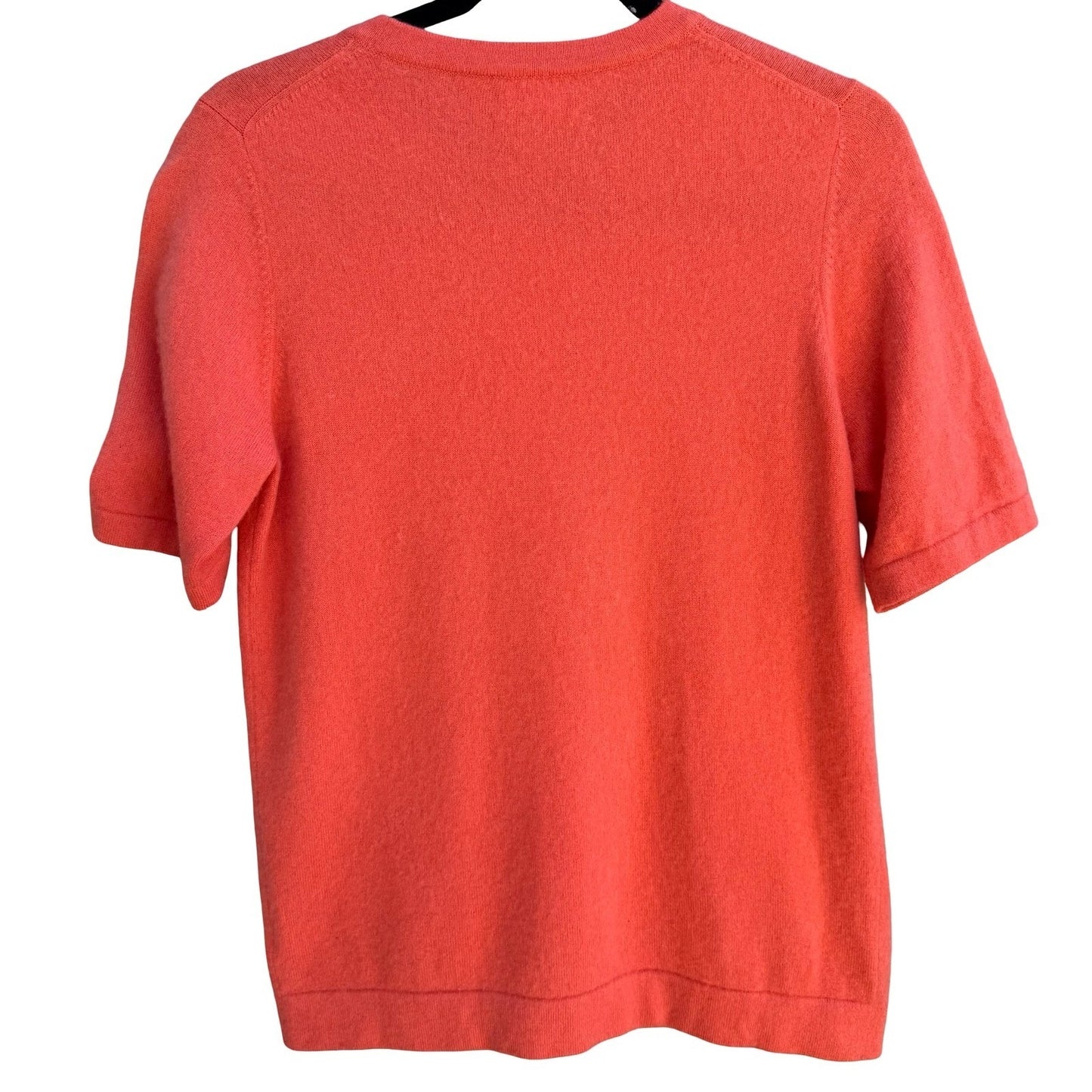 Pure Collection Cashmere Short Sleeve Orange Sweater 8 Old Money Quiet Luxury