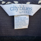 Switch City Blues By Koret Womens Blue Linen Band Collar Embroidered Lightweight Jacket 3 image