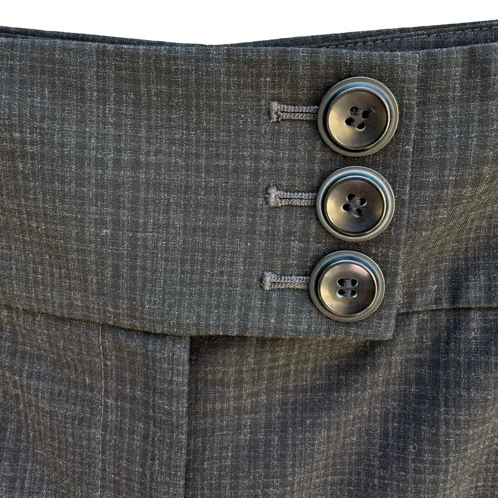 Nordstrom Minimalist Wide Leg Plaid Dress Pants Twee Mod Professional Womens 10