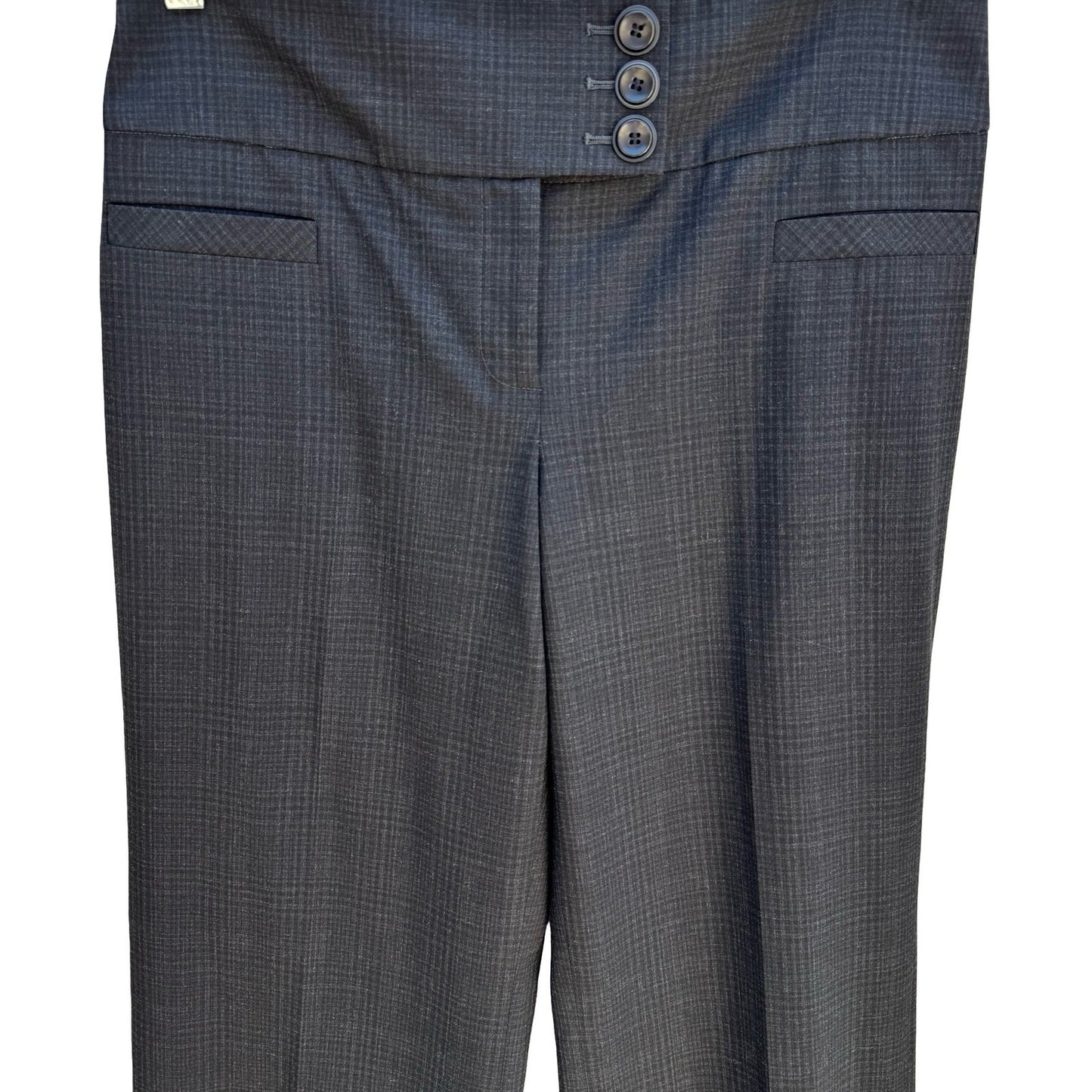 Nordstrom Minimalist Wide Leg Plaid Dress Pants Twee Mod Professional Womens 10