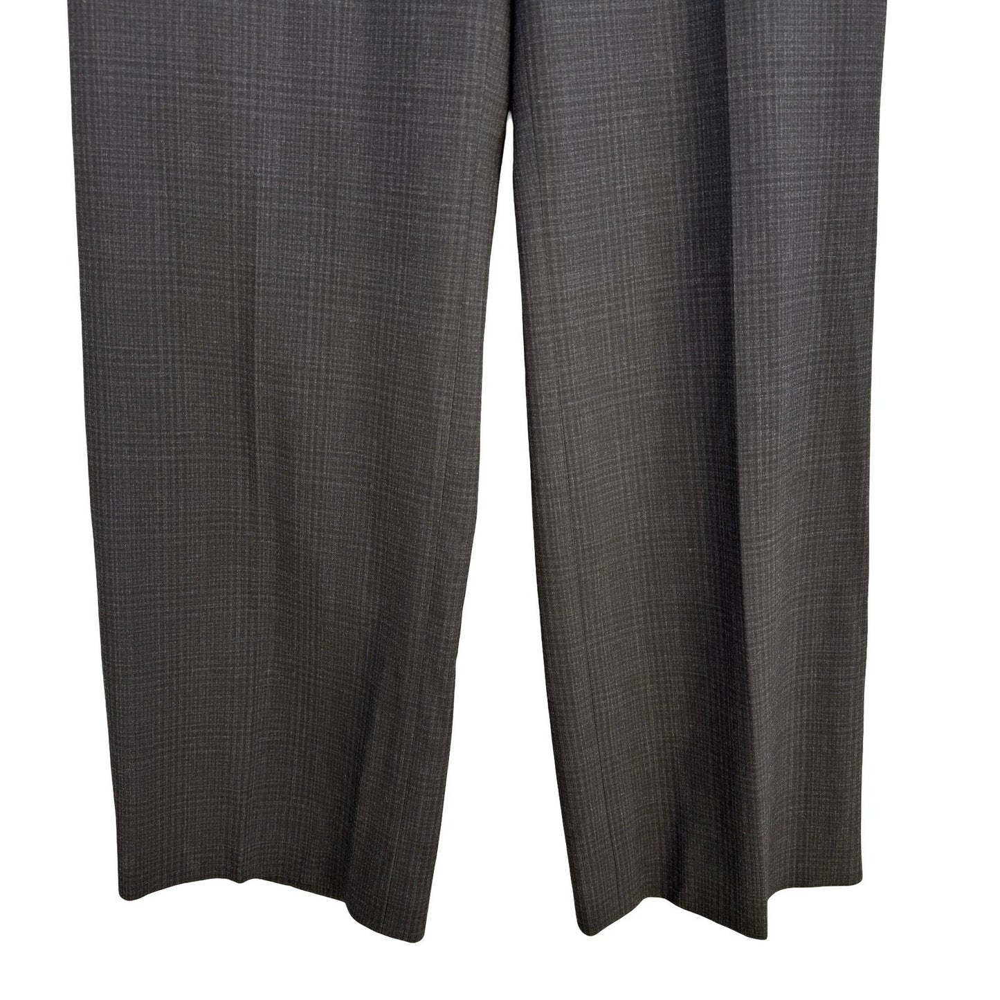 Nordstrom Minimalist Wide Leg Plaid Dress Pants Twee Mod Professional Womens 10