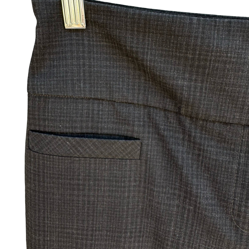 Nordstrom Minimalist Wide Leg Plaid Dress Pants Twee Mod Professional Womens 10