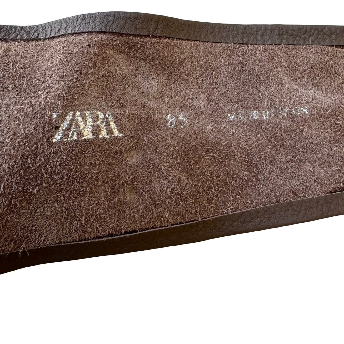 Zara Minimalist Boho Brown 100% Leather Tie Waist Obi Belt Silver Hardware NEW