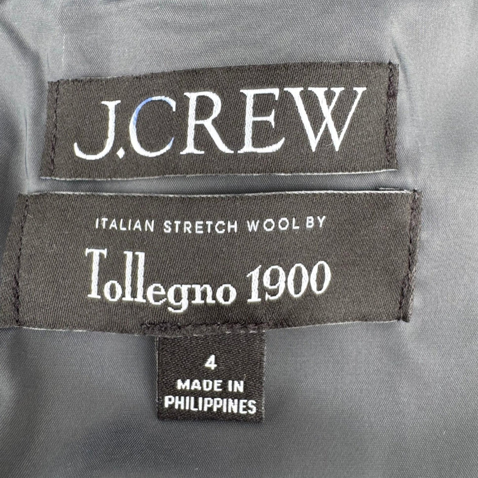 J.Crew Gray Italian Stretch Wool Tollegno 1900 Sheath Resume Dress Cap Sleeve 4