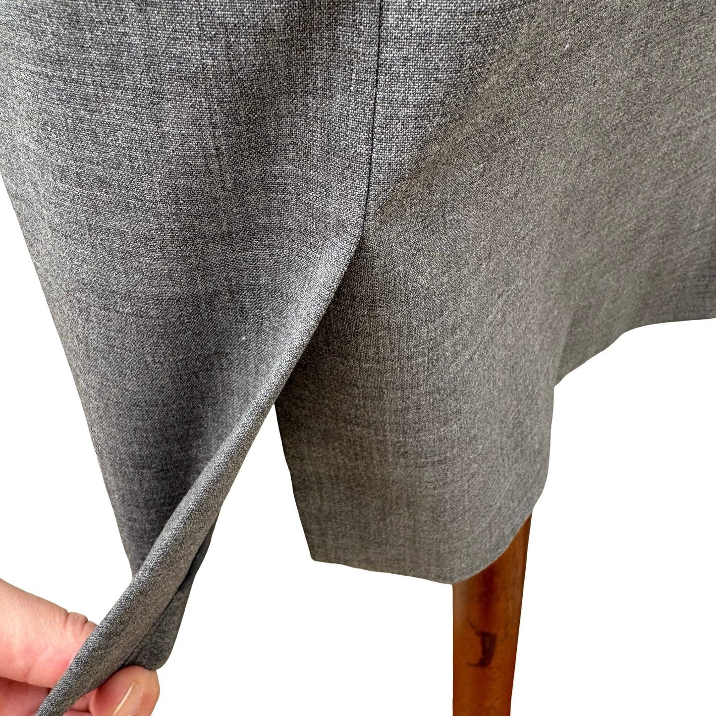 J.Crew Gray Italian Stretch Wool Tollegno 1900 Sheath Resume Dress Cap Sleeve 4