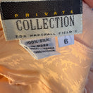 Switch Private Collection Marshall Fields Vintage 80s Peach Silk Jacquard Ruffle Dress 2 image