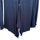 Switch Max Studio Silk Blend Draped Cardigan Minimalist Quiet Luxury Womens M Black 3 image