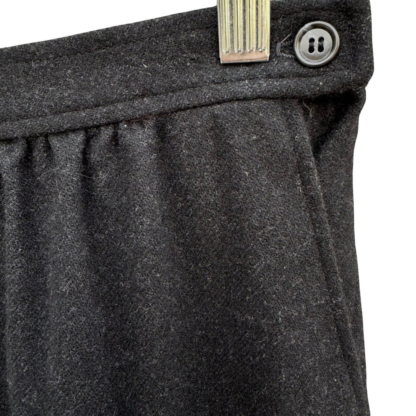 JG Hook Vintage Women's Skirt Suit Set Size 12/14 Black Wool Made in USA Preppy