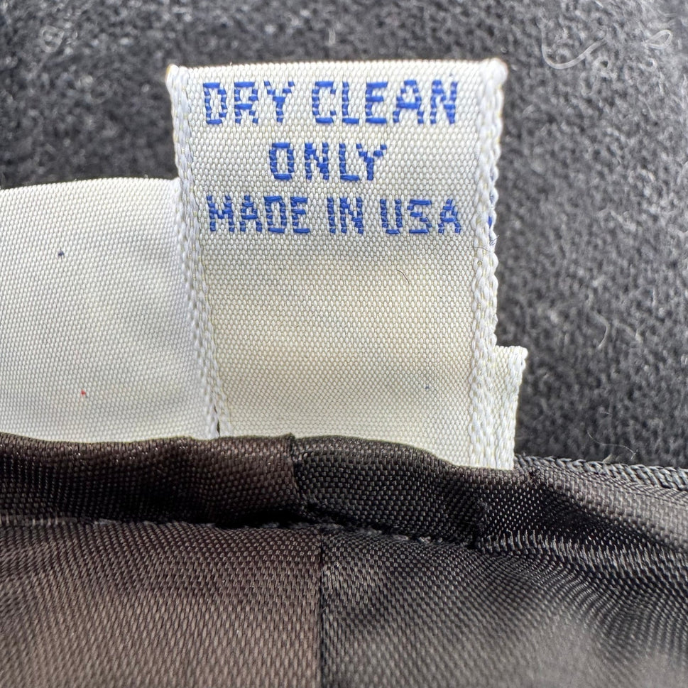 JG Hook Vintage Women's Skirt Suit Set Size 12/14 Black Wool Made in USA Preppy