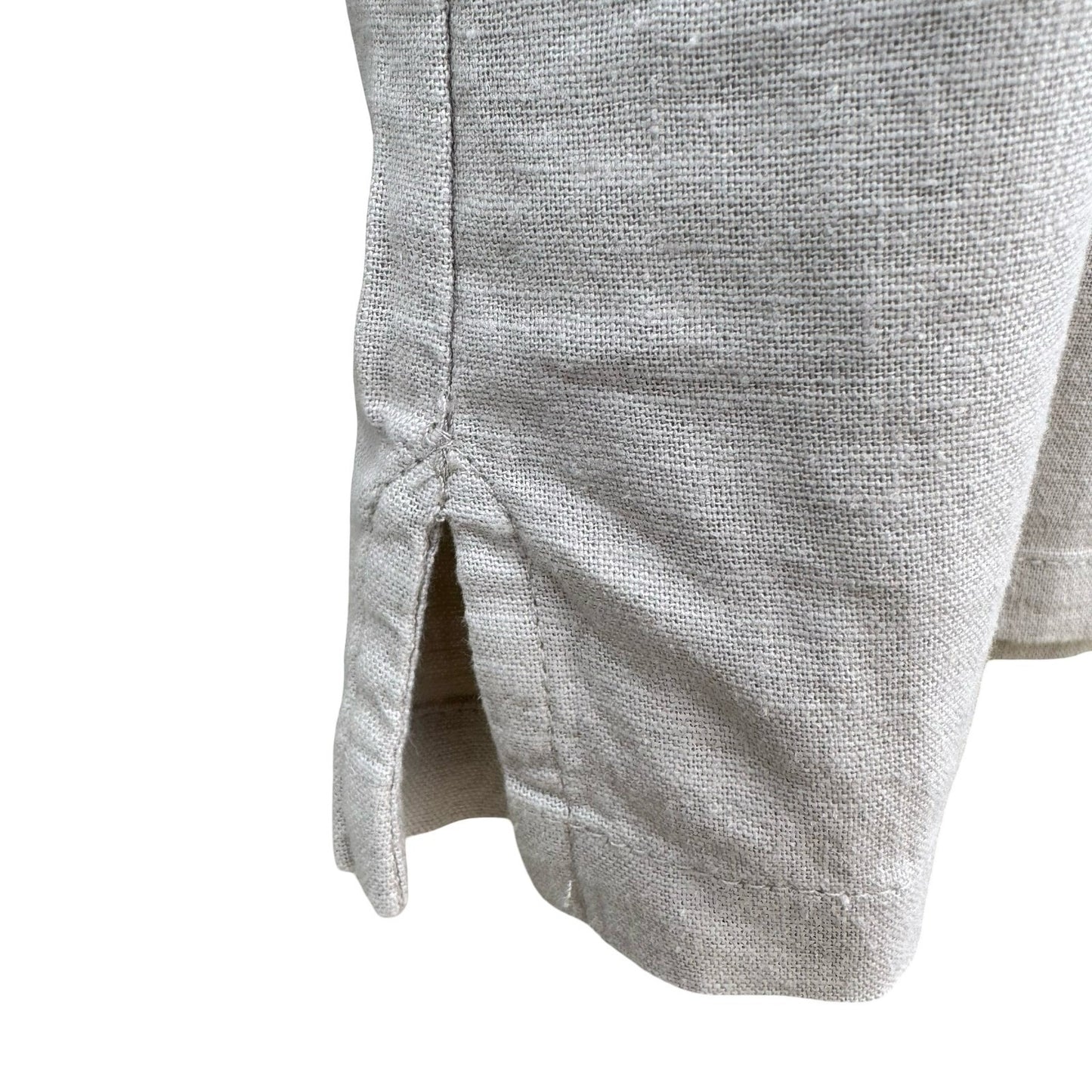 Jachs NY Mens 1X Southampton Stone Linen Camp Collar Button Up Shirt NEW Coastal