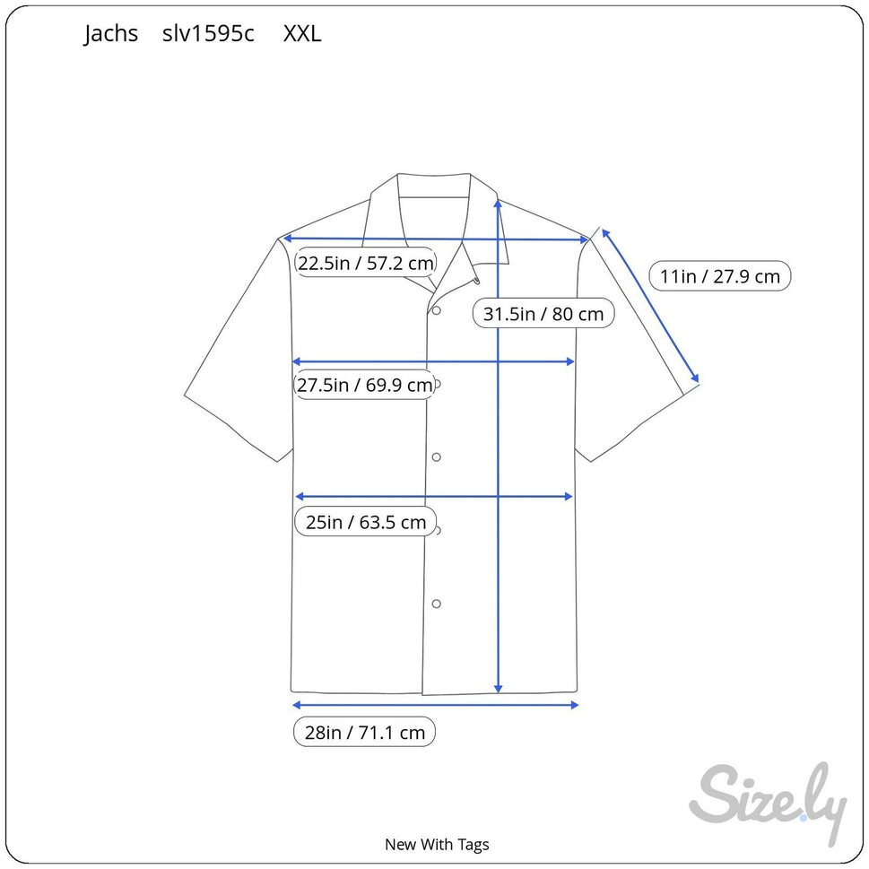 Jachs NY Mens 1X Southampton Stone Linen Camp Collar Button Up Shirt NEW Coastal