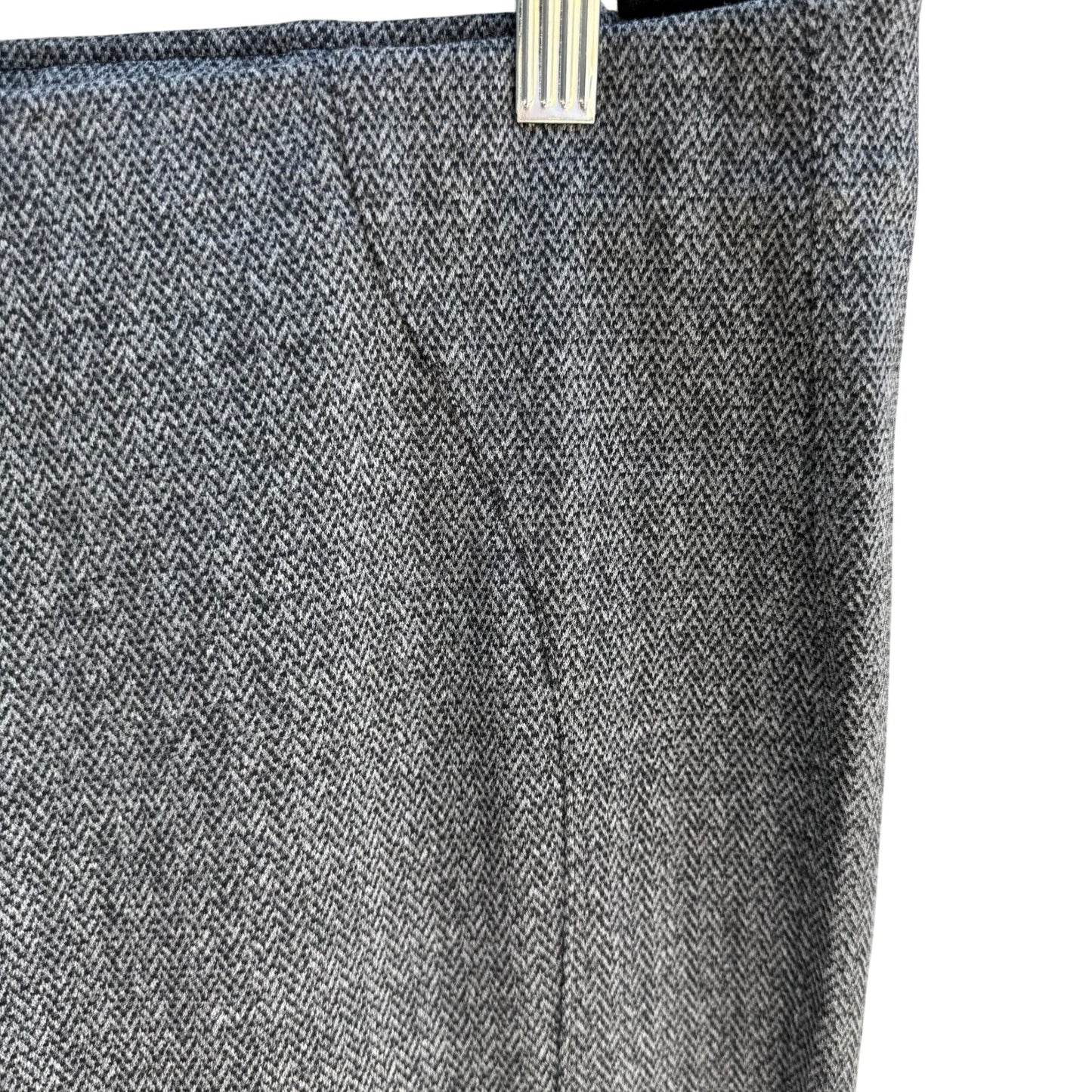 Saks Fifth Avenue Womens Herringbone Gray Stretch Dress Pants New Without Tag XL